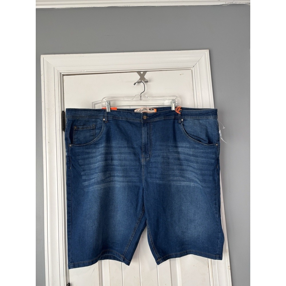 Huntington Beach Club Mens Blue Denim Shorts Size 48 Waist New With Tags